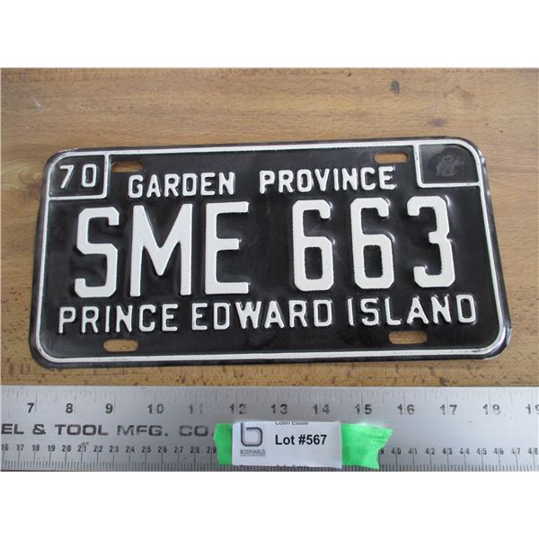 1970 PEI license plate