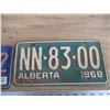 Image 3 : 1968 + 1973 Alberta license plates