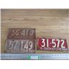 Image 1 : (3) 1934, 34, 38 Sask license plates