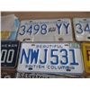 Image 3 : (8) license plates - 1948-1976, BC, Manitoba, Saskatchewan