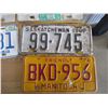 Image 4 : (8) license plates - 1948-1976, BC, Manitoba, Saskatchewan