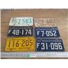 Image 1 : (6) Sask (some farm) license plates - 1960's