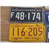 Image 3 : (6) Sask (some farm) license plates - 1960's