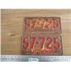 Image 1 : (2) 1940 Sask (matching pair) license plates