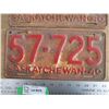 Image 2 : (2) 1940 Sask (matching pair) license plates
