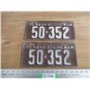 Image 1 : 1935 (matching pair) Sask license plates