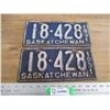 Image 1 : 1931 (matching pair) Sask license plates