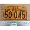 Image 1 : 1929 Sask license plate