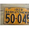 Image 2 : 1929 Sask license plate