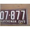 Image 3 : 1949 Sask license plate