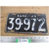 Image 1 : 1943 Sask license plate