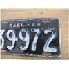 Image 3 : 1943 Sask license plate