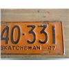 Image 3 : 1947 (farm) Sask license plate