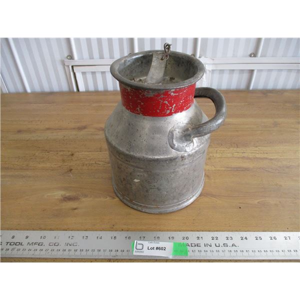 Small cream can - 10" tall - 1 gallon