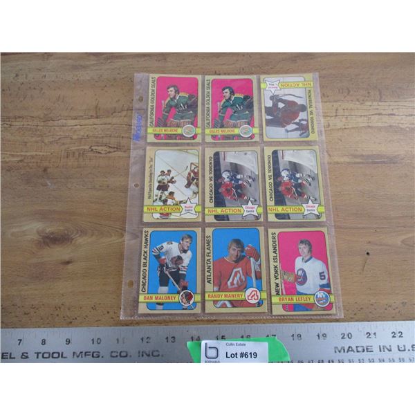 (9) OPC cards 1970's