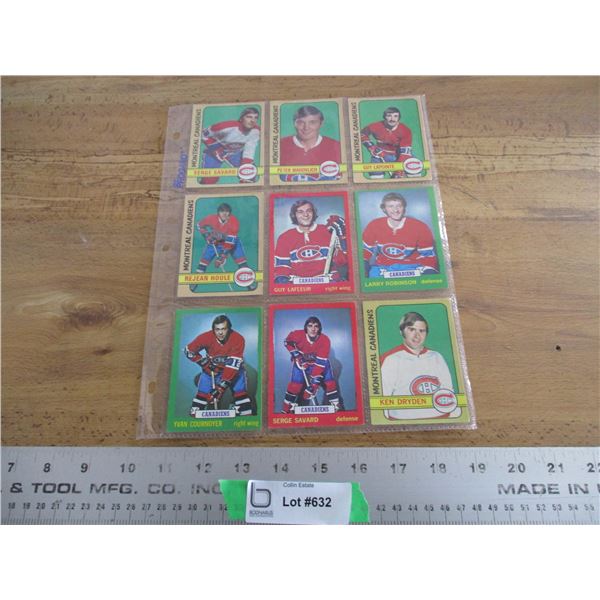 (9) 1970's OPC hockey cards - Montreal
