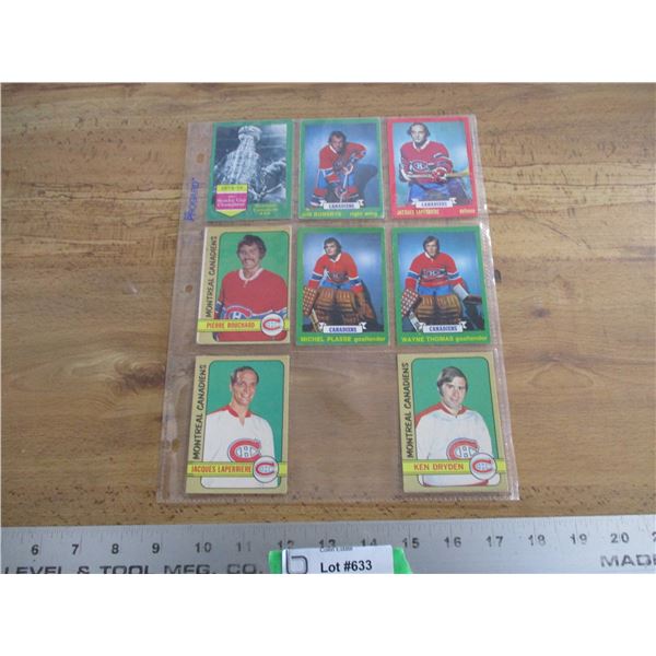 (8) 1970's OPC hockey cards - Montreal
