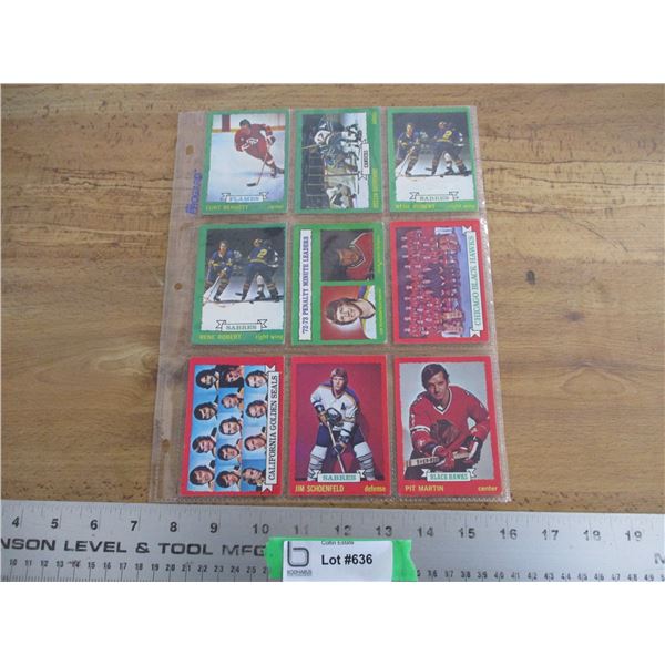 (9) 1970's OPC hockey cards