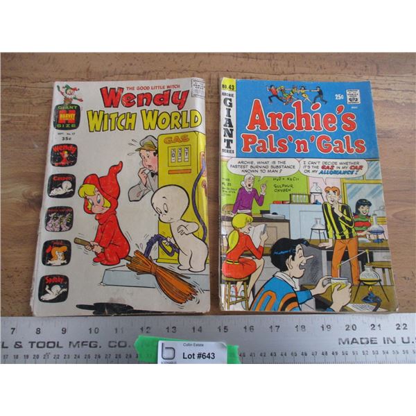 (2) comics - Archie Giant Series + Wendy Witch World