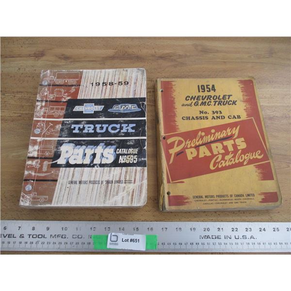 (2)1954 + 1959 Chevy Parts Catalogues