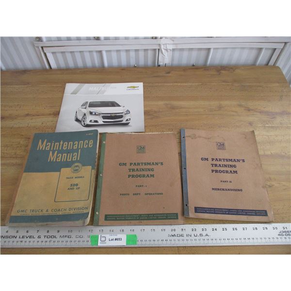 (3) GMC Maintenance + Partsman training manuals