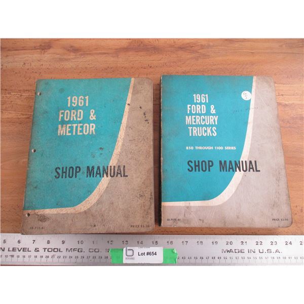 (2) 1961 Ford Meteor + Mercury shop manual