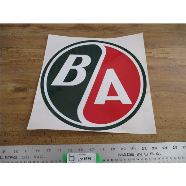 B/A decal - 12" round