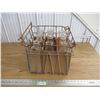 Image 1 : (9) Milk bottles with crate