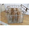 Image 3 : (9) Milk bottles with crate
