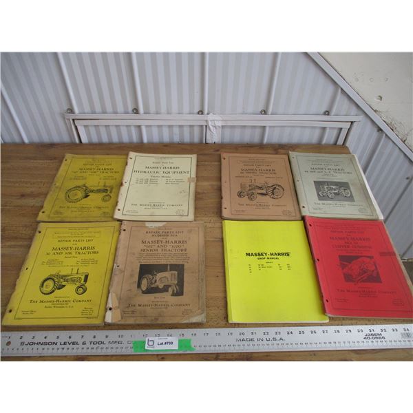 2X THE BID PRICE - (8) Massey-Harris parts brochures