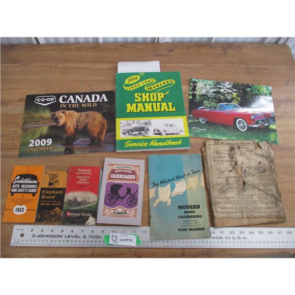 1932-1941 shop manual with handbooks.calendar, etc
