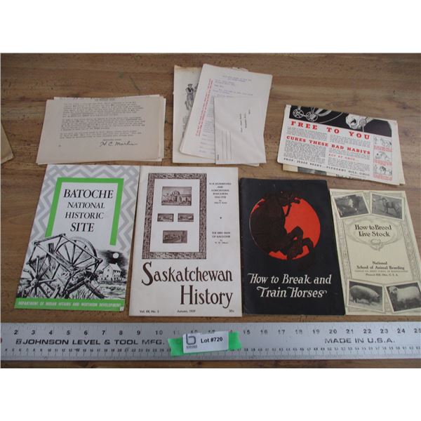 Batoche Site, history book, misc