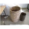 Image 1 : Nail keg - 18" tall + large wooden barrel