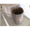 Image 3 : Nail keg - 18" tall + large wooden barrel