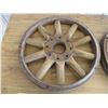 Image 2 : (2) Wood spoked wheels