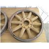 Image 3 : (2) Wood spoked wheels