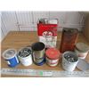 Image 1 : Oil tins, stock dip tin, esso, tobacco