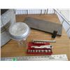 Image 2 : Galvanized tub with chick waterer, wrenches, misc