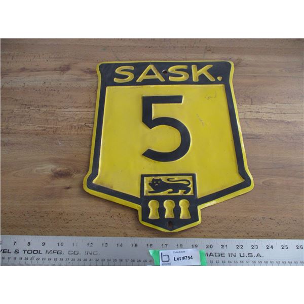 No5 Sask highway sign - 12x15 metal