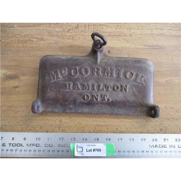 McCormick Deering toolbox lid