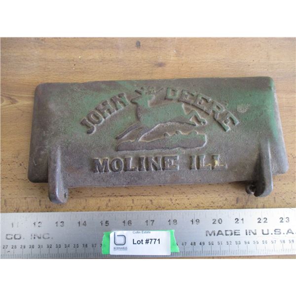 John Deere mower lid