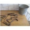 Image 3 : hand tools with galvanized pail