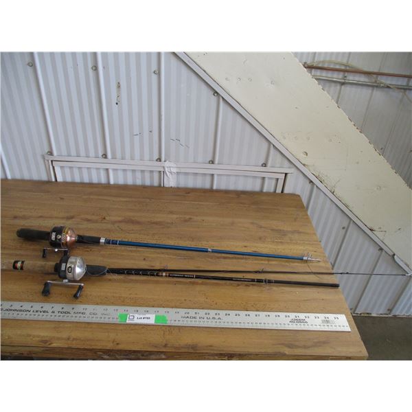 (2) rod + reels - Zebco