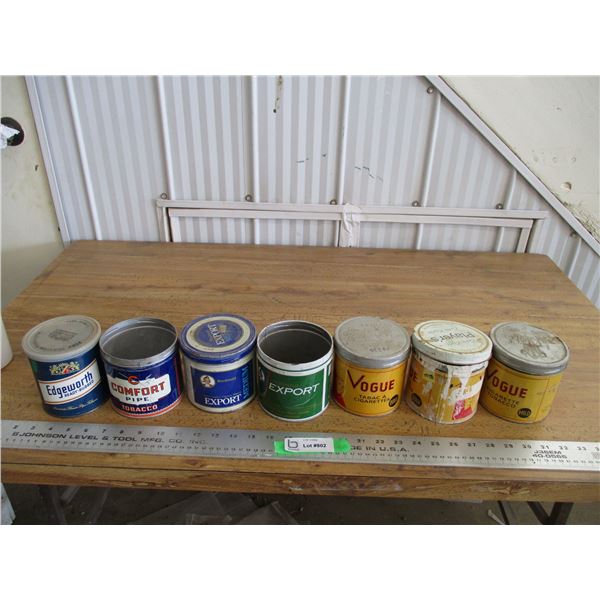 Tobacco tins