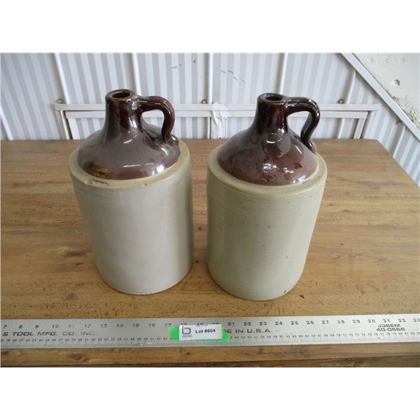 (2) Stoneware jugs