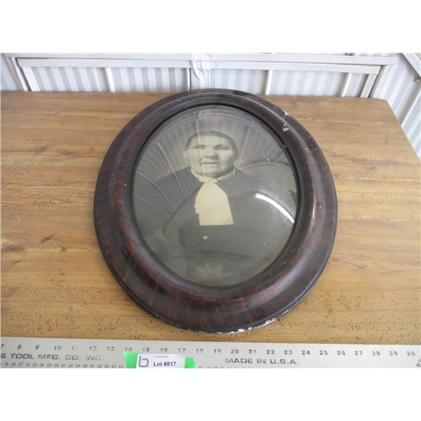 Oval picture wooden 19x24