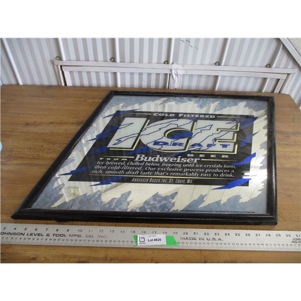 26x22 Budweiser picture Ice Draft mirrored