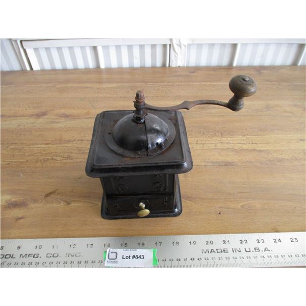 Tin Coffee Grinder complete