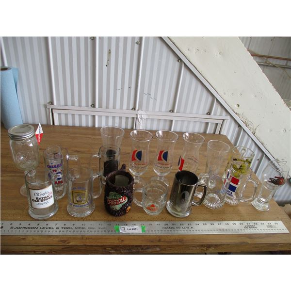 Beer mug log, star trek , glass