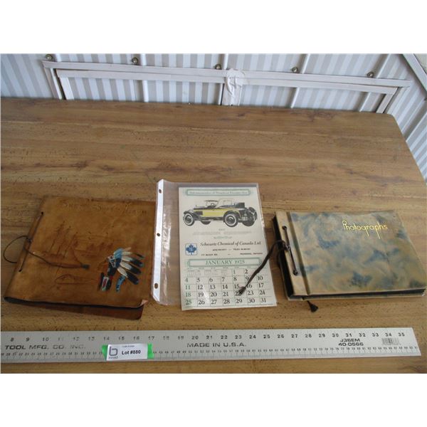 Photographs album with misc